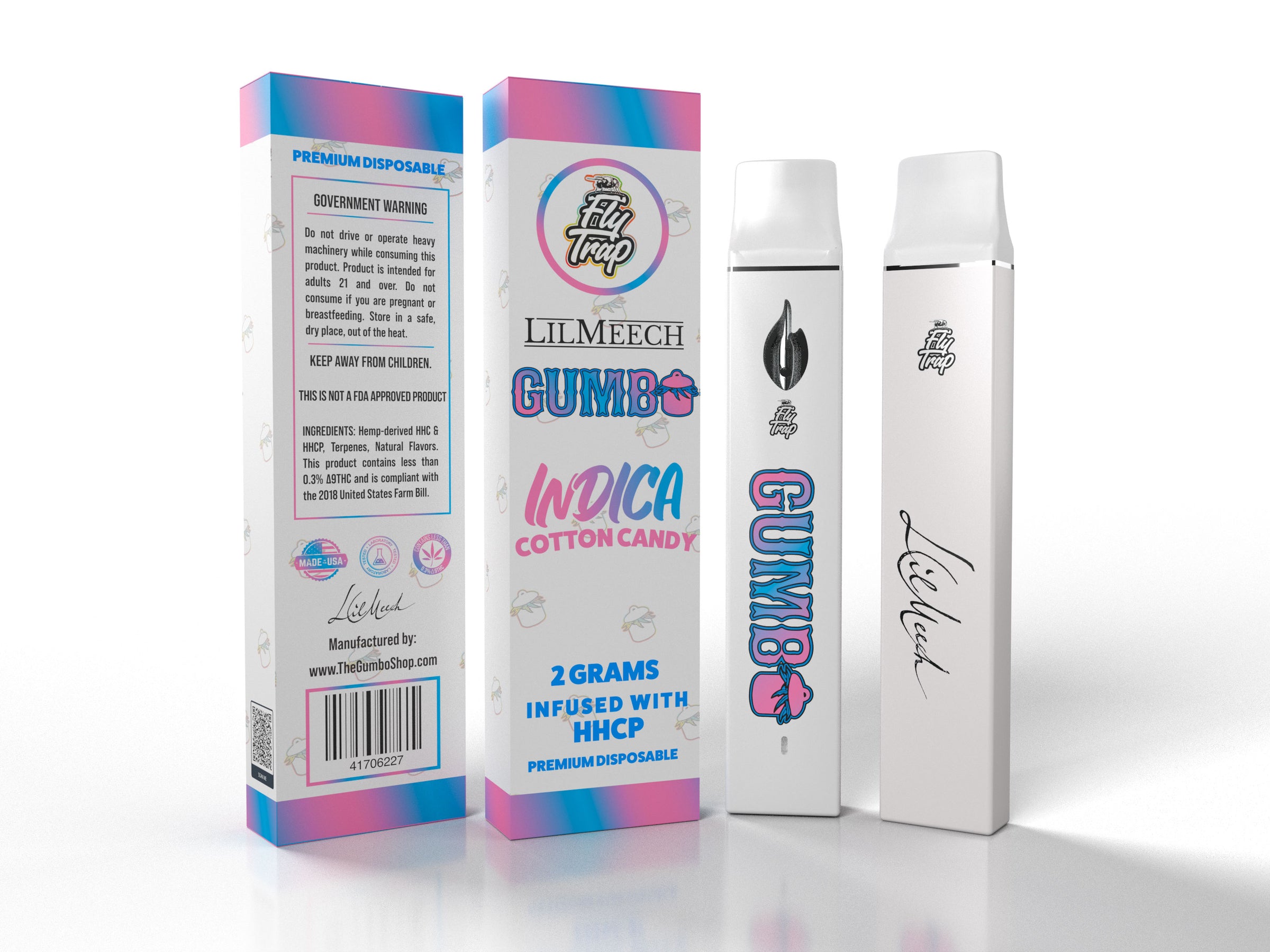 Lil Meech Gumbo: Cotton Candy 2G Disposable | The Gumbo Shop Lil Meech Gumbo: Cotton Candy 2G Disposable | The Gumbo Shop